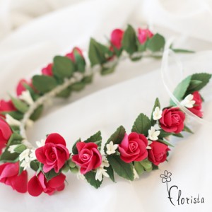 свадебный венок из роз